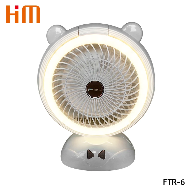 Ventilatore ricaricabile portatile Cartoon con luce